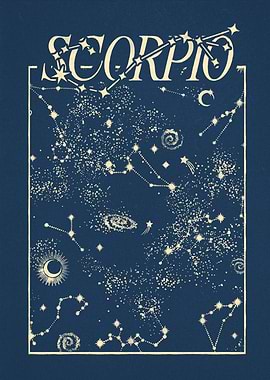 Scorpio Zodiac Constellation Art Print