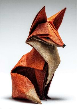 Origami Fox Portrait