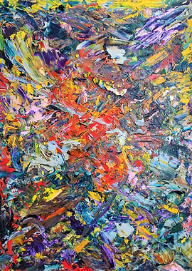 Colorful Abstract Oil Painting