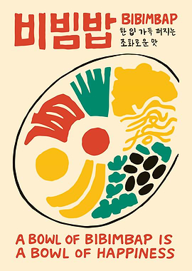 Bibimbap Korean Food Poster