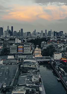 Bangkok cityscape at dusk