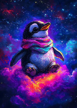 Cosmic Penguin with Scarf