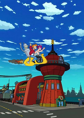 Futurama: Planet Express Crew in Flight