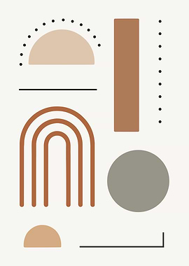 Abstract Geometric Shapes Art Print