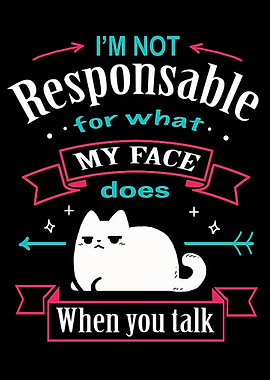 Grumpy Cat Face Funny Quote