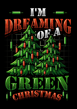 Green Christmas Stock Market Candle Stick Christmas Tree