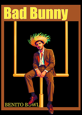 Bad Bunny Benito Bowl Illustration