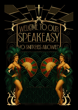 Speakeasy Art Deco Poster