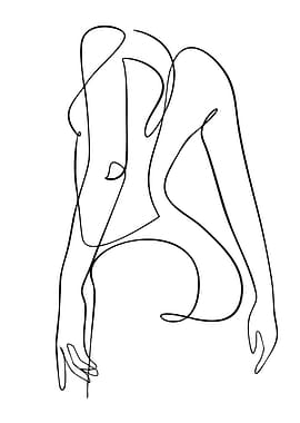 Abstract Woman Line Art