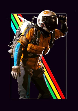 Astronaut ARC Raiders Retro Stripes