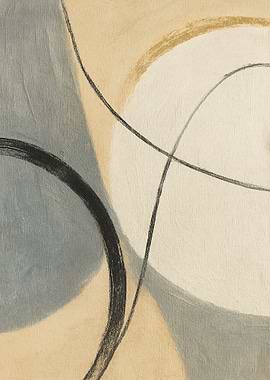 Abstract Circles and Lines Painting