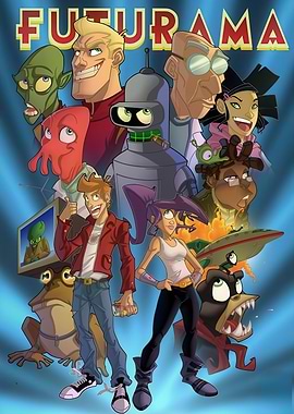 Futurama Cartoon Characters Group Shot