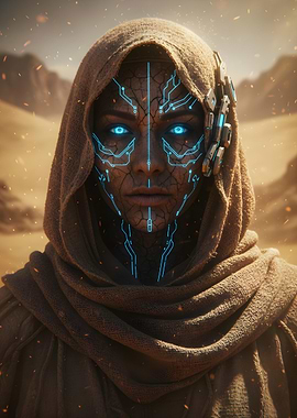 Cyberpunk Desert Nomad Portrait