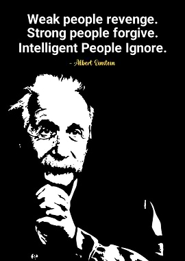 Albert Einstein Quote Black and White