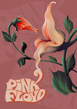 Pink Floyd Floral Art