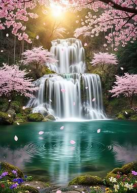 Waterfall Cherry Blossom