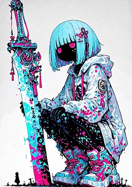 Anime Girl with Sword