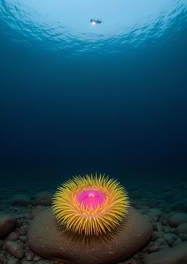Underwater Anemone with Submersible