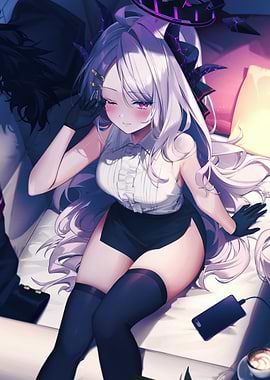 Anime Girl Relaxing on Couch