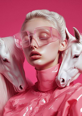 Neo Pegasus - Surreal Pink Fantasy