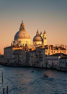 Venice cityscape at sunset
