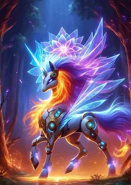 Crystal Unicorn Enchanted Forest