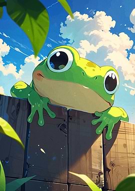 Cartoon Frog Fence