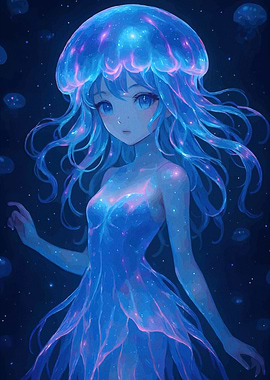 Jellyfish Girl Anime Style