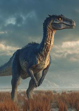Albocyanoraptor in a field