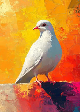 White Dove Painting