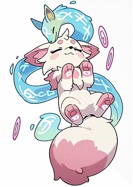 Cute Fox and Dragon Illustration