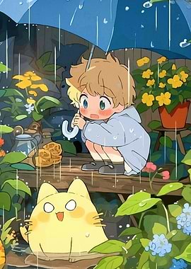 Rainy Day Boy Cat