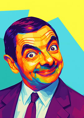 Mr. Bean Pop Art Style