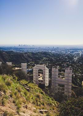 Hollywood Sign and Los Angeles Skyline