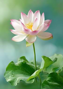 Pink and White Lotus Flower