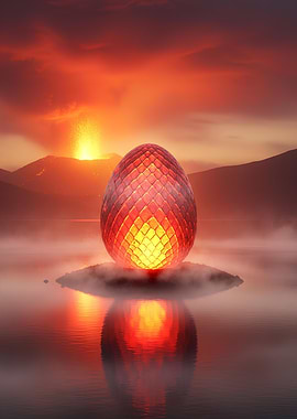 Dragon Egg on Misty Lake