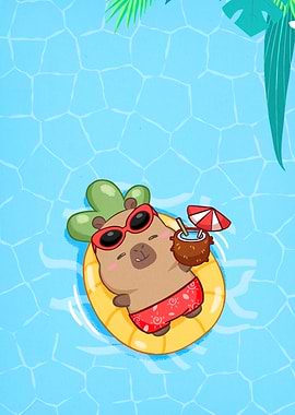 Capybara Summer Vacation