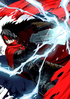 Vincent Valentine with Gun and Lightning