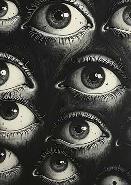 Monochrome Eye Pattern