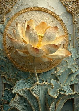 Golden Lotus Flower