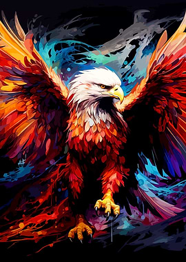 Colorful Eagle Digital Art