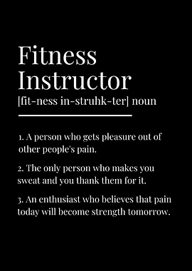 Funny Fitness Instructor Definition