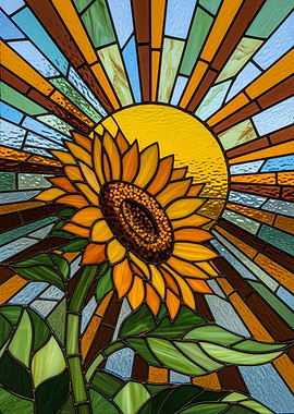 Sunflower Stained Glass