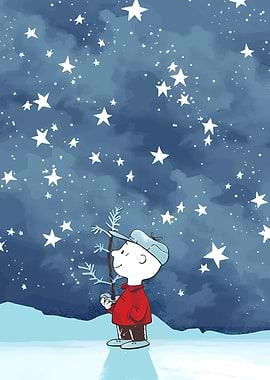 Charlie Brown Winter Under Stars