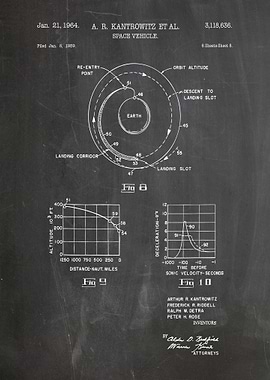 Space Vehicle Patent Diagram - 1964