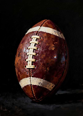 American Football Still Life Painting