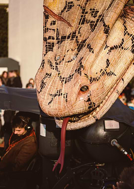 Giant Snake Puppet Close-Up