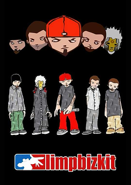 Limp Bizkit Cartoon Band Portrait