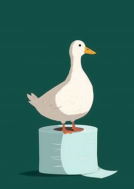 Duck on Toilet Paper Roll