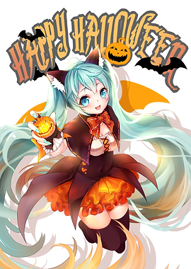 Girl Halloween Illustration